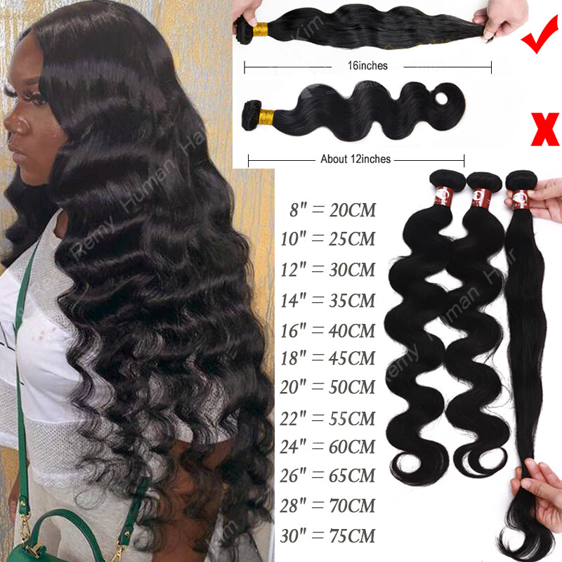 100% Virgin Human Hair Body Wave 3 Bundles 300G Unprocessed Brazilian Hair US
