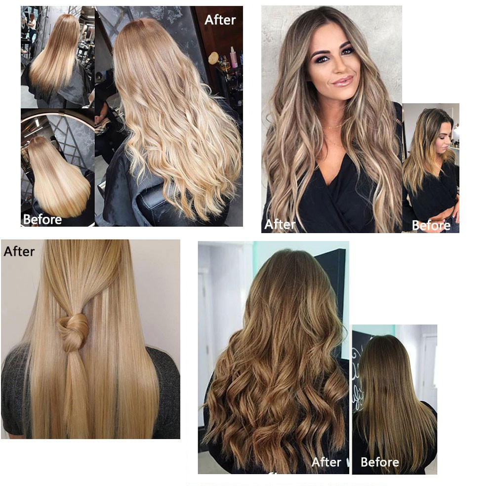 Tape In 100% Real Remy Human Hair Extensions Skin Weft Thick Full Head Ombre 40p