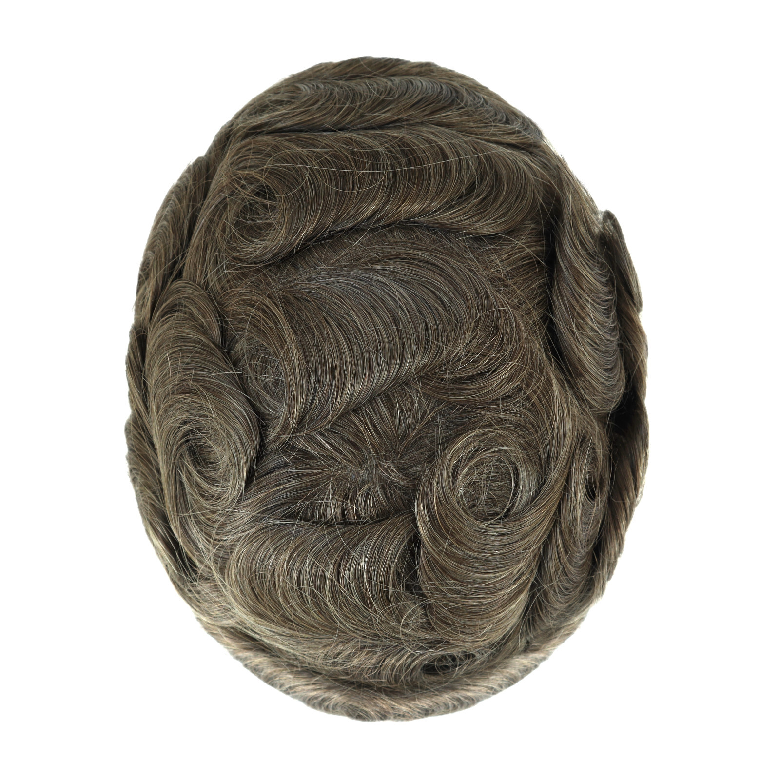 Thin Skin Human Hair Replacement System Mens Toupee Hairpieces 8×10 #7ASH