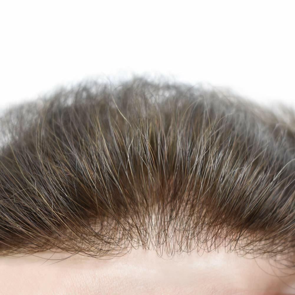 Super Thin Skin Mens Toupee Hairpiece Invisible Poly PU Hair Systems Replacement