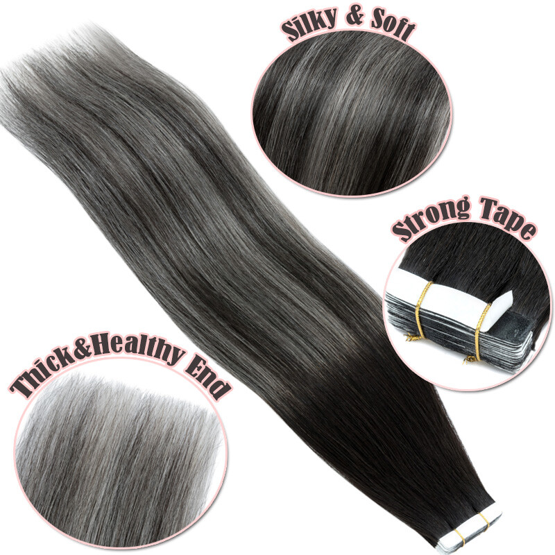 Invisible Tape In 100% Remy Human Hair Extensions Russian Skin Weft 150g 60pc US