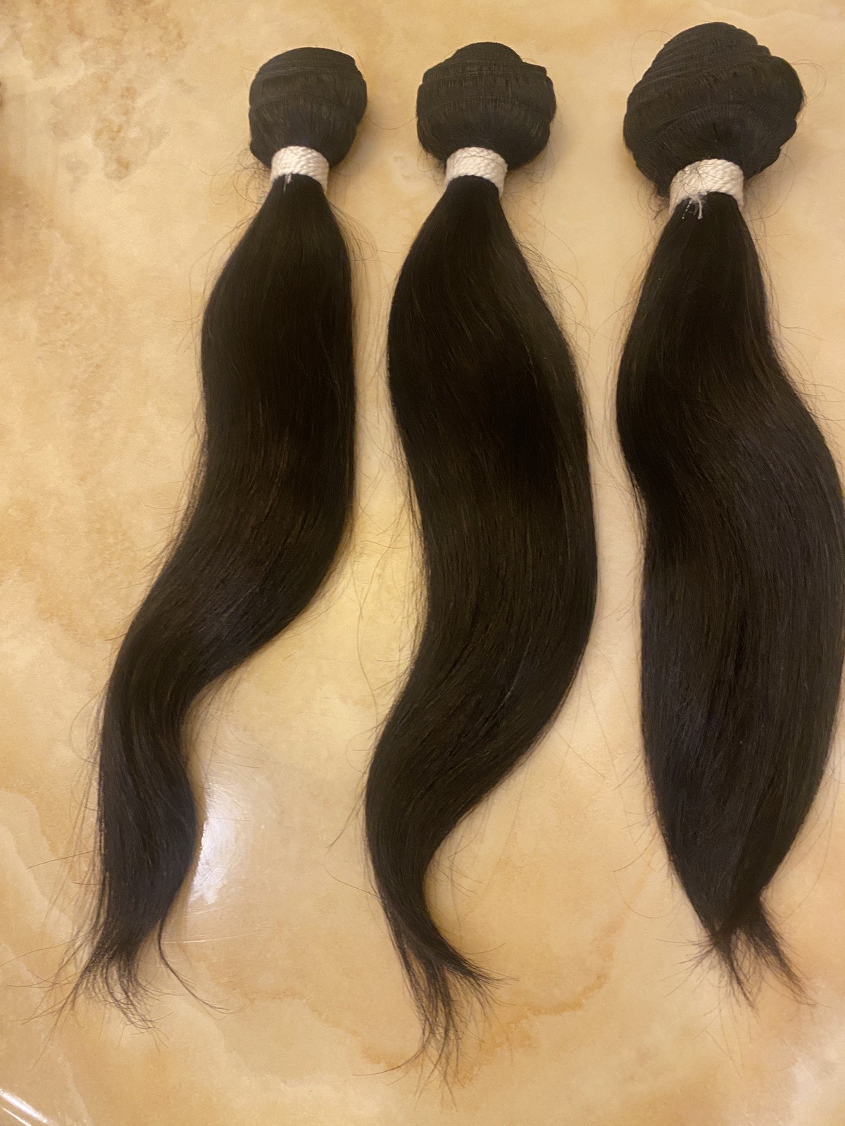 BRAZILIAN NATURAL UPROCESSED 100% HUMAN HAIR EXTENSION 3 BUNDLE “14,”16,”16 INCH