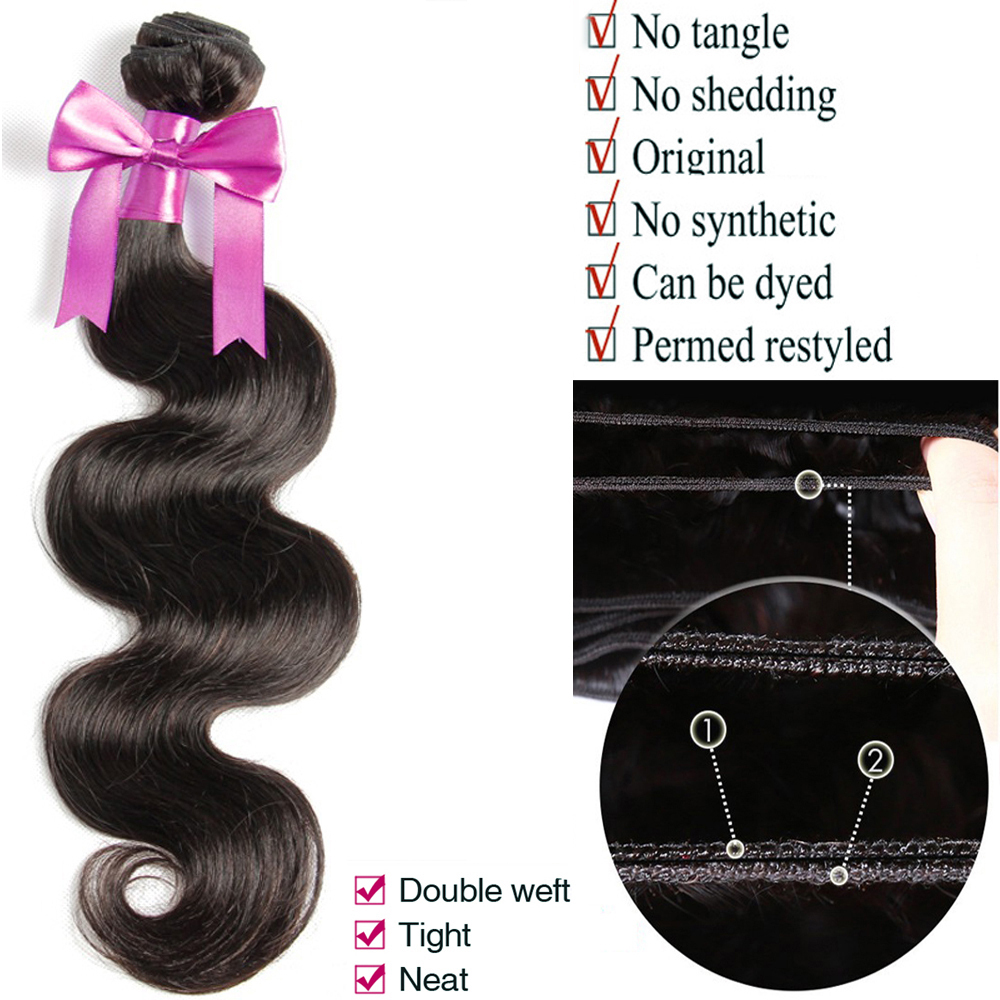 Body Wave Virgin Human Hair Wavy 1 or 3 bundles