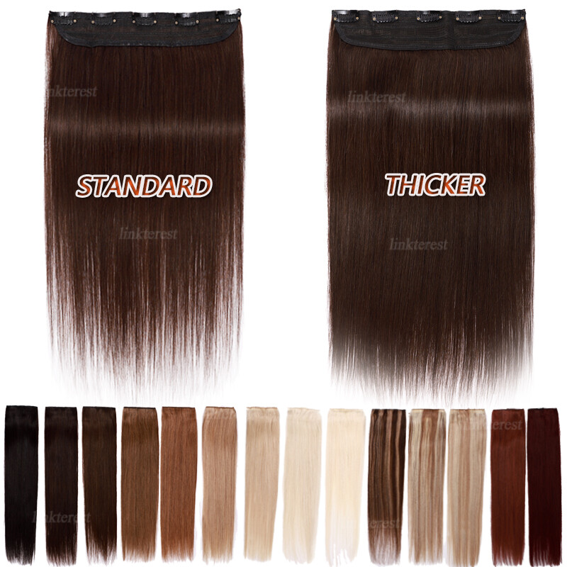 Real Remy Hair 3/4 Full head One Piece Clip in Human Hair Extensions 16in-24in