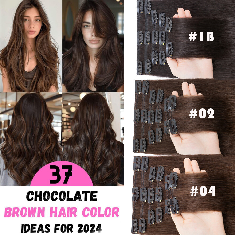 CLEARANCE Clip In Human Hair Extensions Full Head 100% Real Remy Hair Balayage F