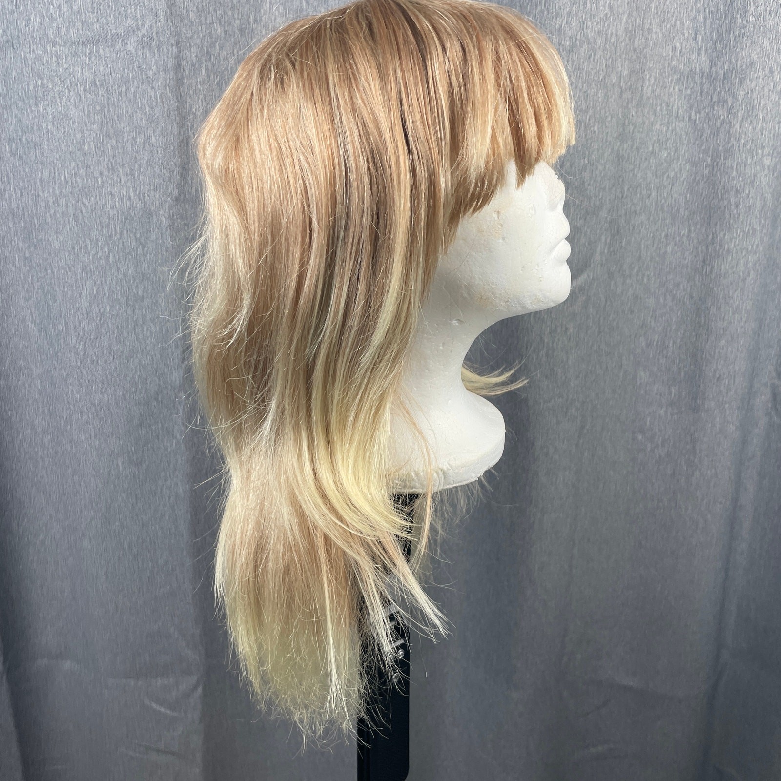 Shake N Go Light Blonde Layered Wavy with Bangs Lace Front Hair Wig
