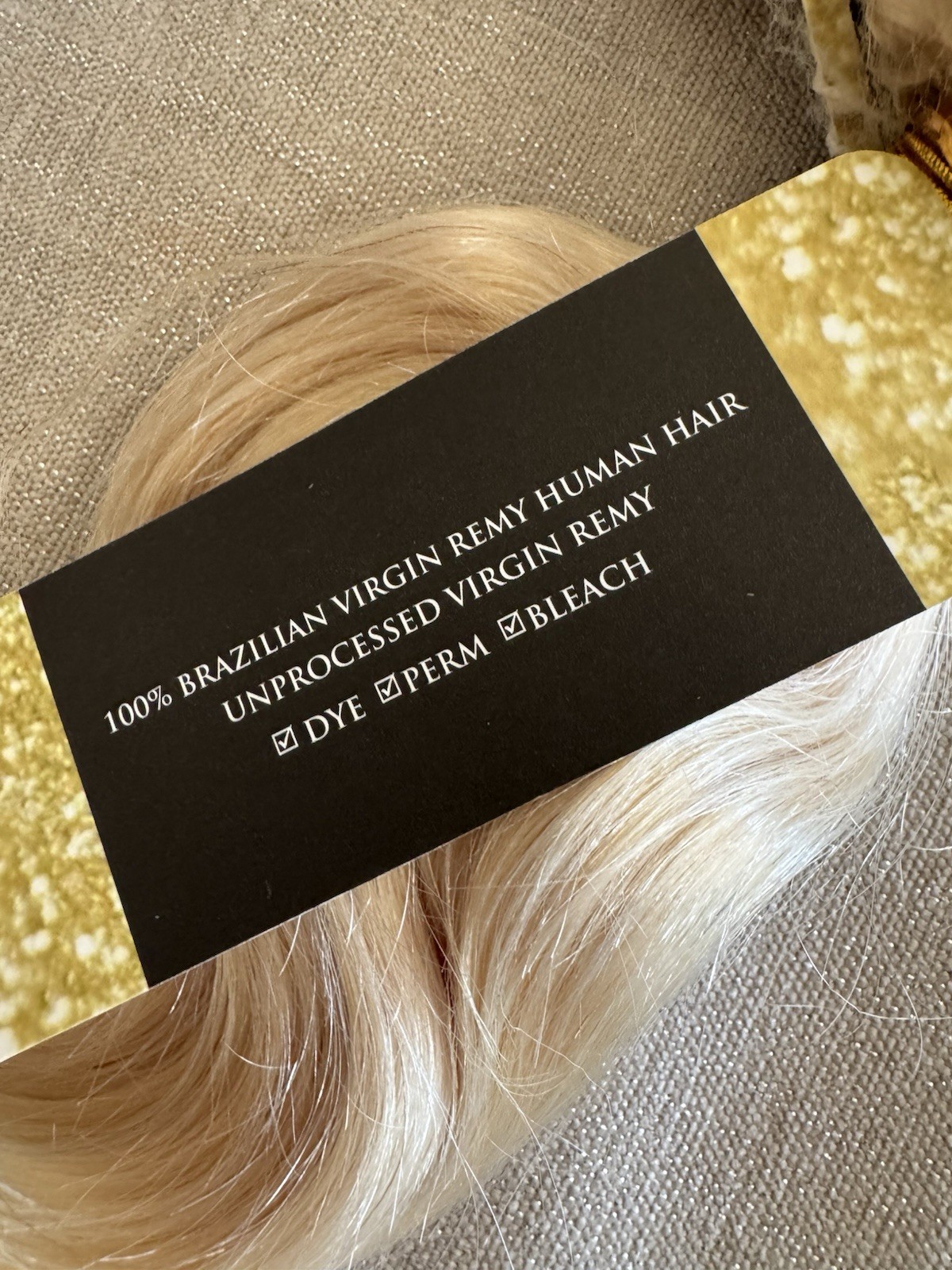 9A Plus Brazilian Virgin Remy Hair Weft 100g 10” Gold Bundle Bleach Safe Wavy