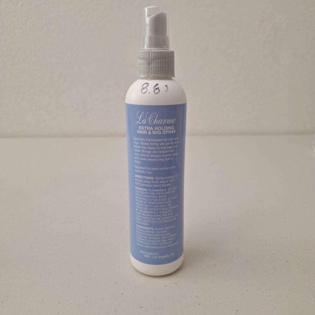 La Charme – Extra Holding Hair & Wig Spray Synthetic & Human Hair 8 Fl Oz RARE!