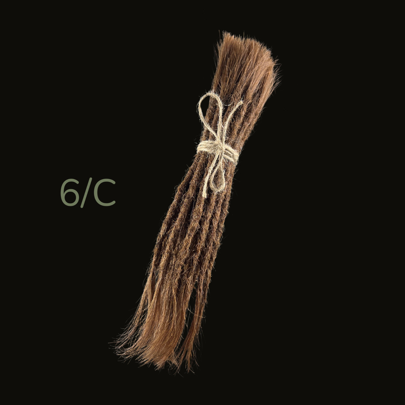 Dark Human Hair Dreadlock Extensions, 10 Pcs Natural Dread, 100% Human Hair