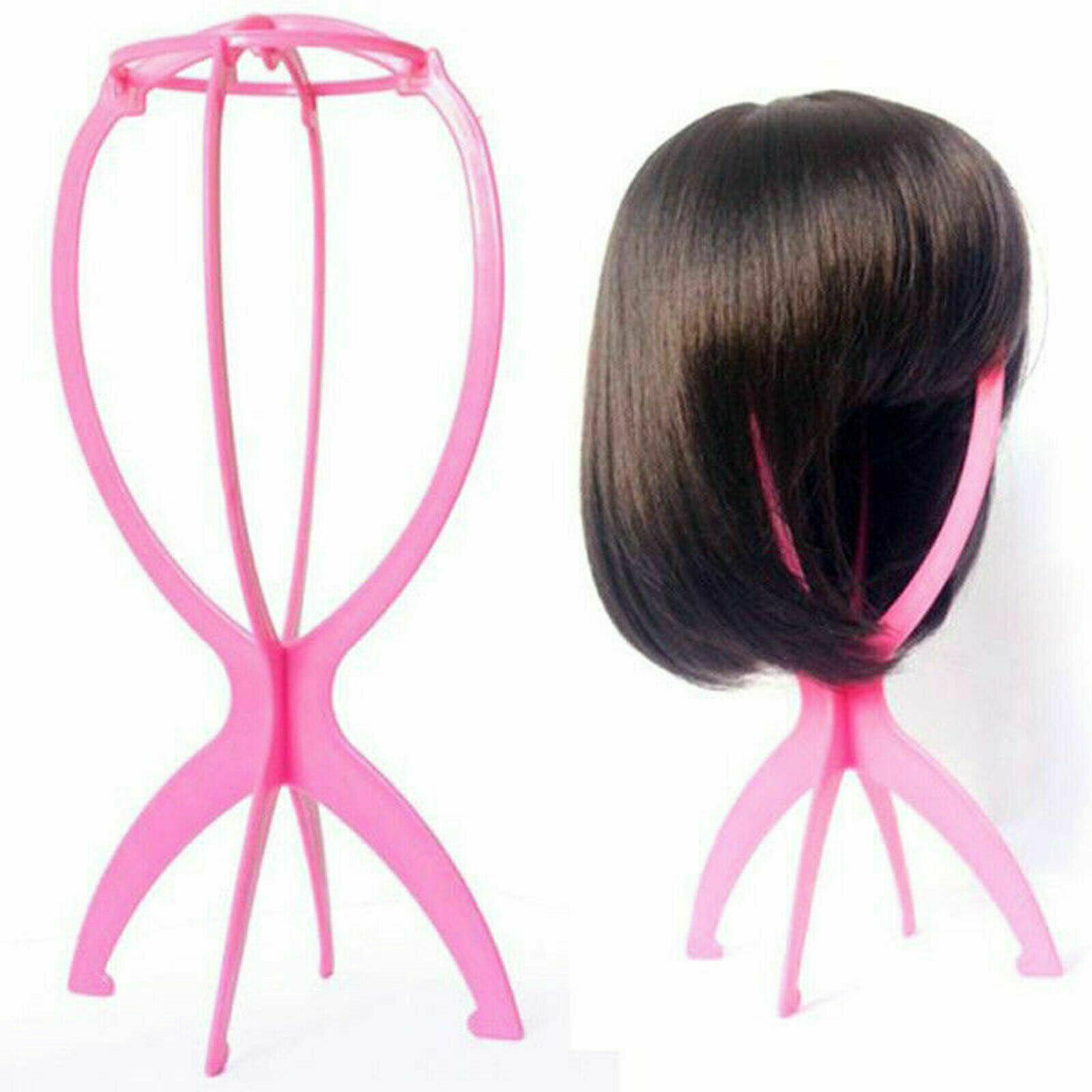 3PCS Wig Display Stand Mannequin Dummy Head Hat Cap Hair Holder Foldable Tools