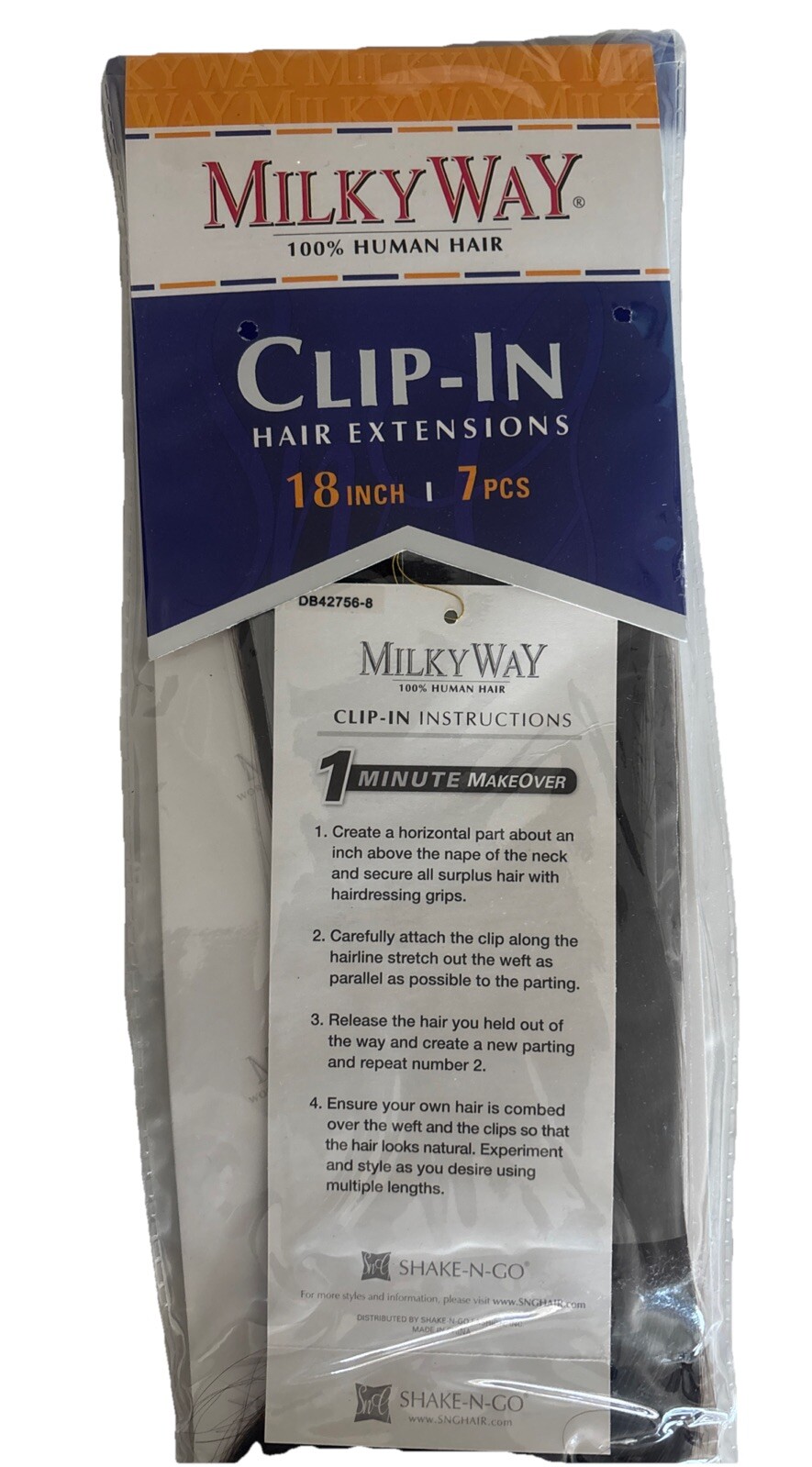 Milky Way 100% Human Hair Clip-In Extension 7 Pieces 18 Inch #2