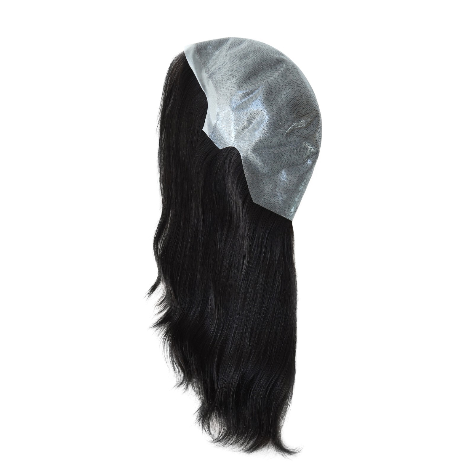 Women Chinese Culticle Remy Hair Full Thin Skin Wigs Human Hair Medium Size 14”