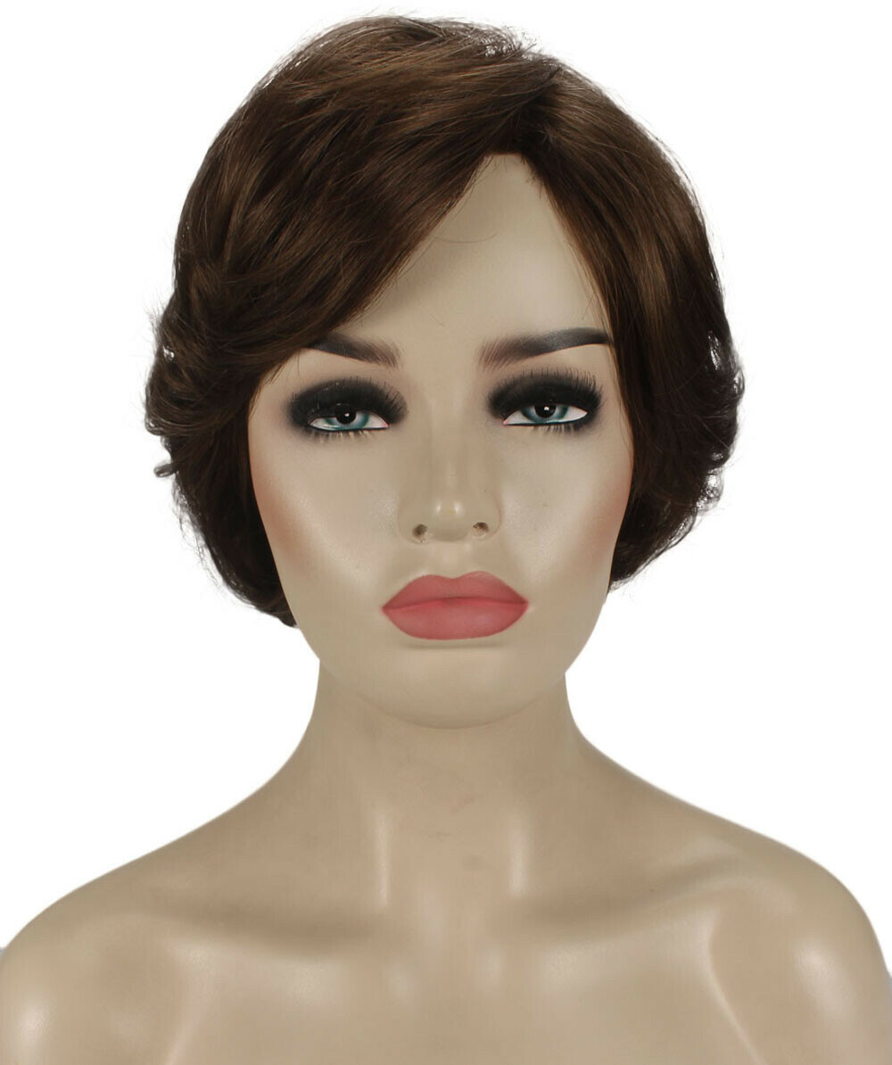 Lana – Straight Kanekalon Synthetic Fiber Full Wig, 3.25 – 6.5 in, Light Brown