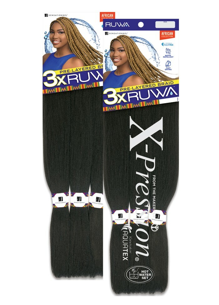 SENSATIONNEL X-PRESSION 100% KANEKALON CROCHET BRAID – 3X RUWA PRE-STRETCHED 24″