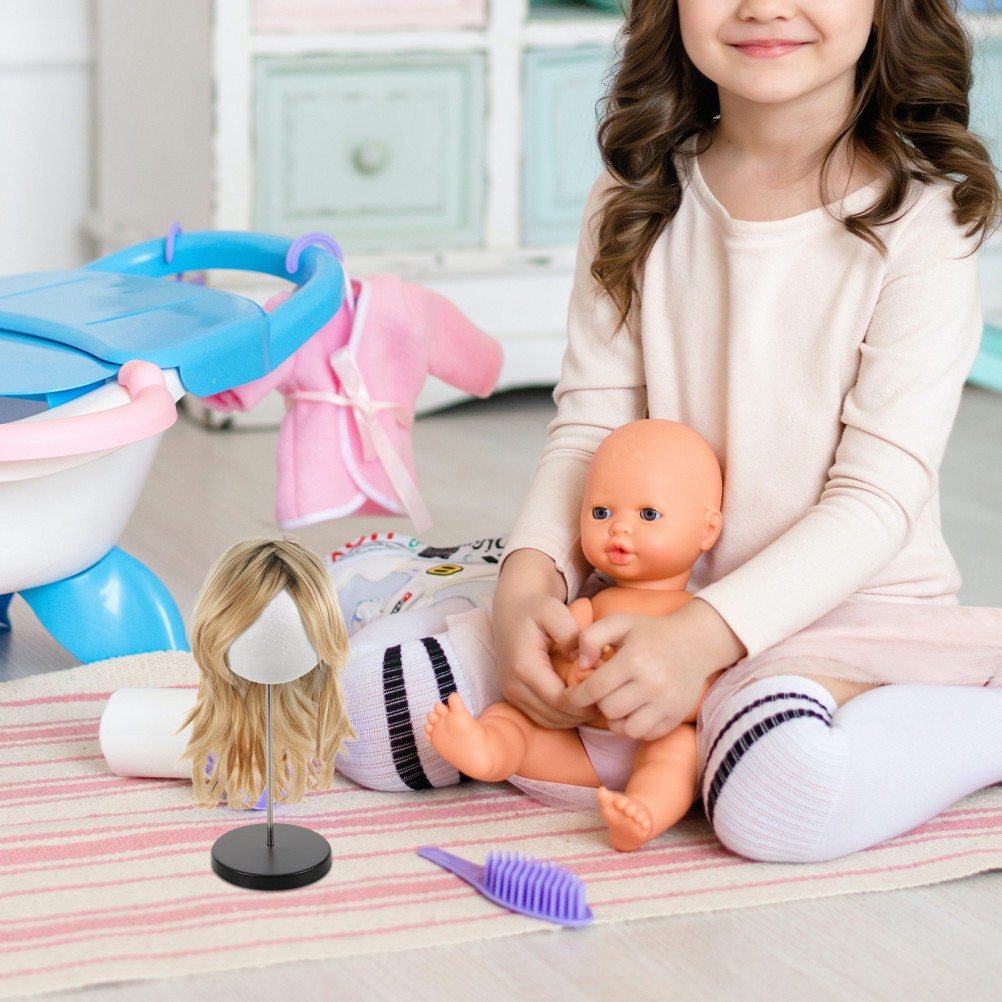 Adjustable Wig Head Stand with Durable Construction for Home Wig Display