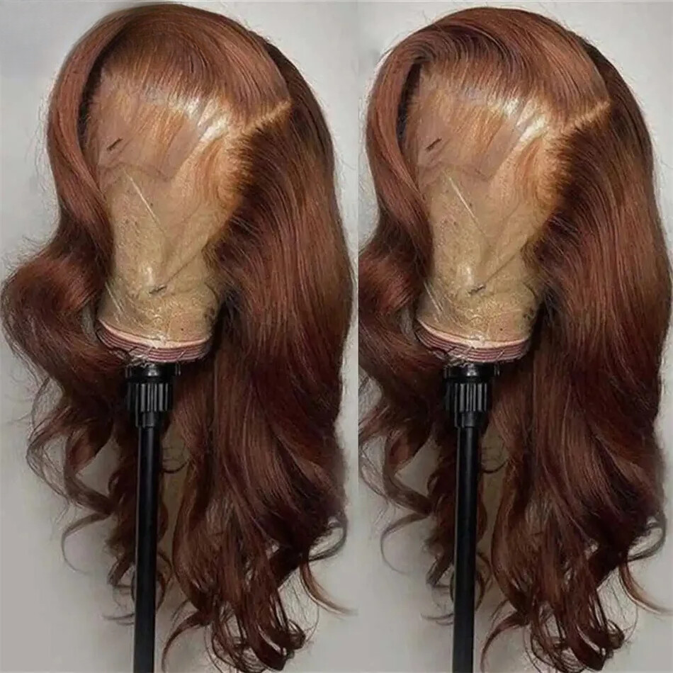 HD 13×6 Brown Body Wave Lace Front Wig 13×4 360 Lace Frontal Wig Human Hair