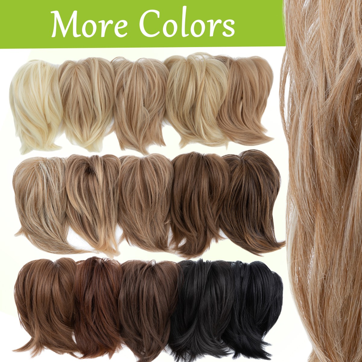 8in Short Ponytail Claw on Clip in Pony Tail Hair One Piece Extensions Messy Bun