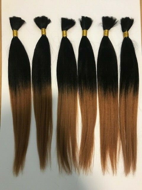 **6 BUNDLES DEAL** 100% HUMAN HAIR/YAKI BULK/STRAIGHT/16″~22″/BRAIDING/