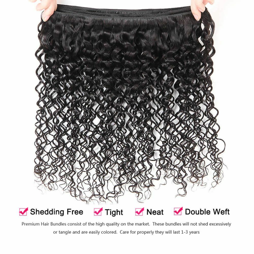 Jerry Curl Natural Black color 1B 100 Virgin Brazilian Human Hair 1 or 3 Bundles