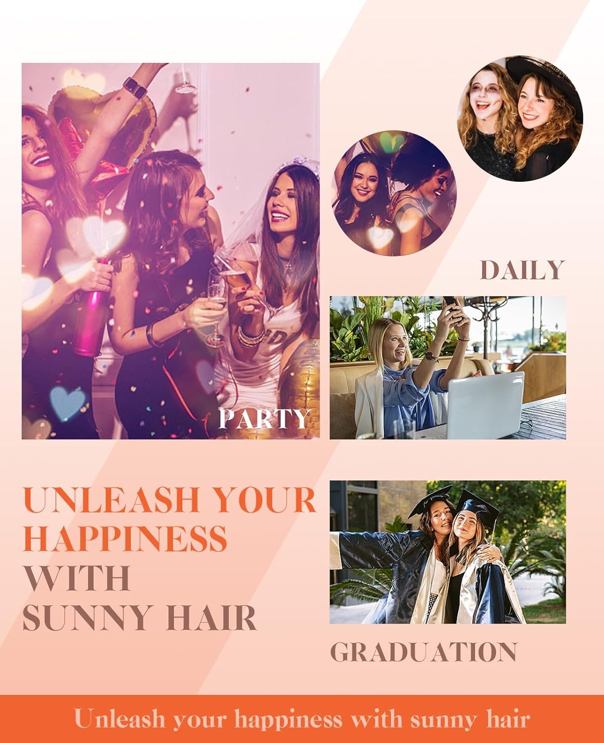 Sunny Hair BEADED 20in Brown/Platinum Blonde Hair Extensions – MB_6-60-6_20_50G3