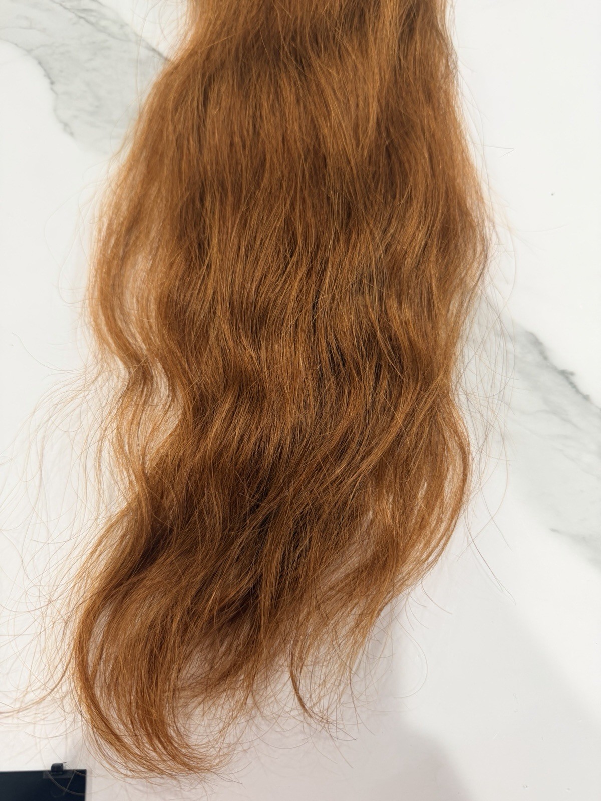 Human Hair Extension Weft Copper Red Wavy Style Women 21-30 in