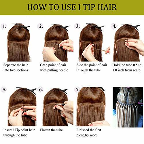 Light Yaki Brazilian I Tip Human Hair Extension Microlink Micro Beads 100strands