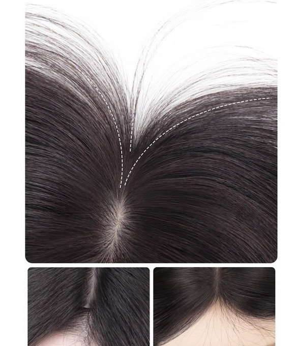 Clip In Human Hair Straight Bangs Toppers For Women Thinner Hair Replacement