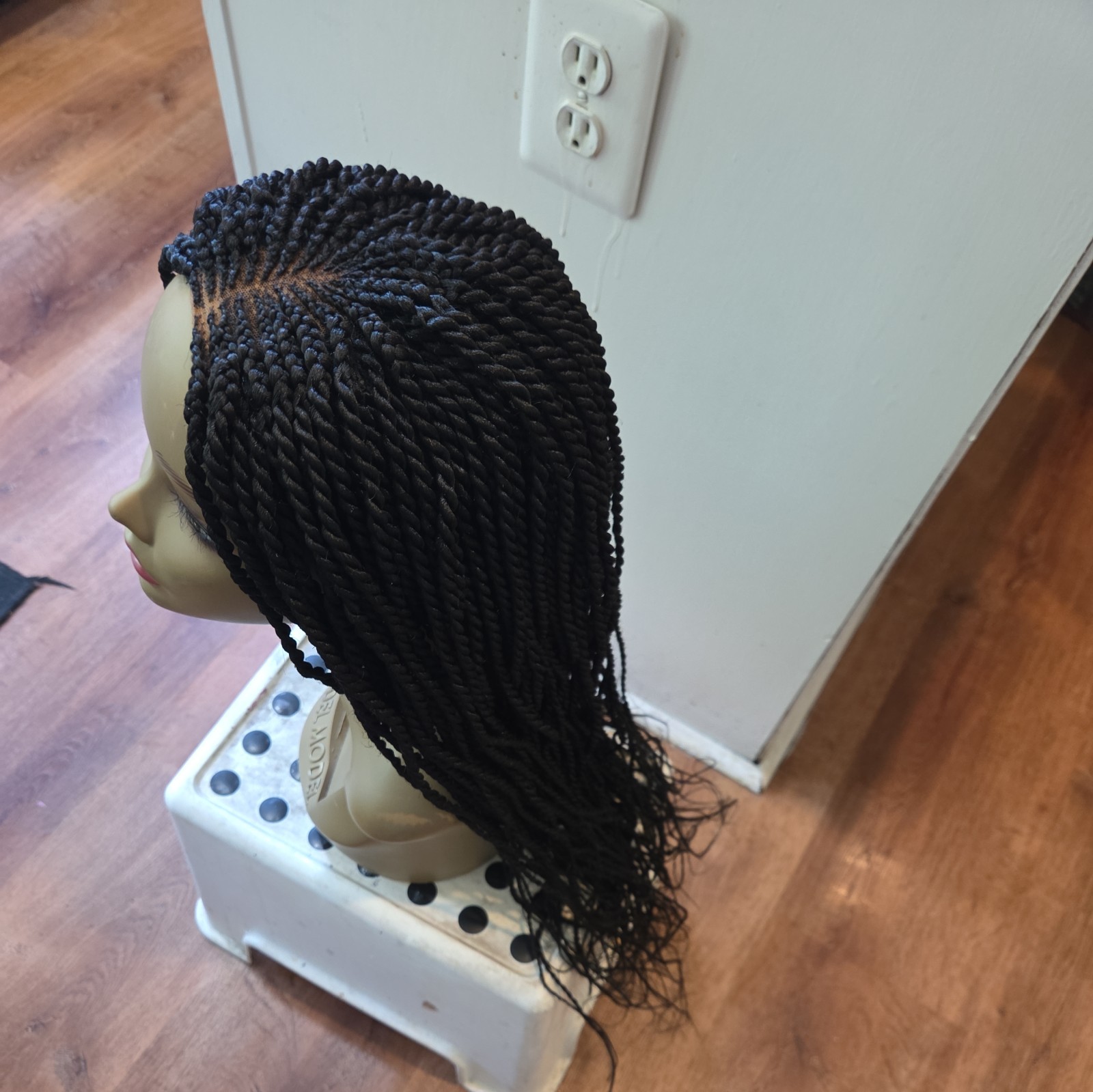 Braided Wig For Black Women Cornrow Braids Lace Front Synthetic Fiber