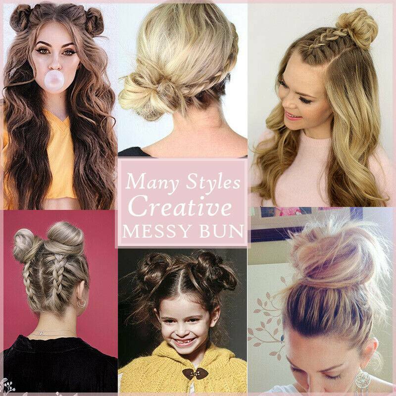 Natural Small Hair Scrunchie Wrap Hairpiece Curly Messy Bun Updo Hair Extensions