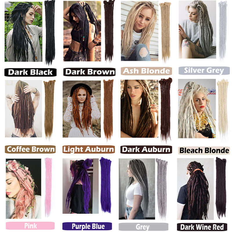 Afro Reggae Faux Locs Crochet Braid Hair Extensions Long Dread Lock Dreadlocks
