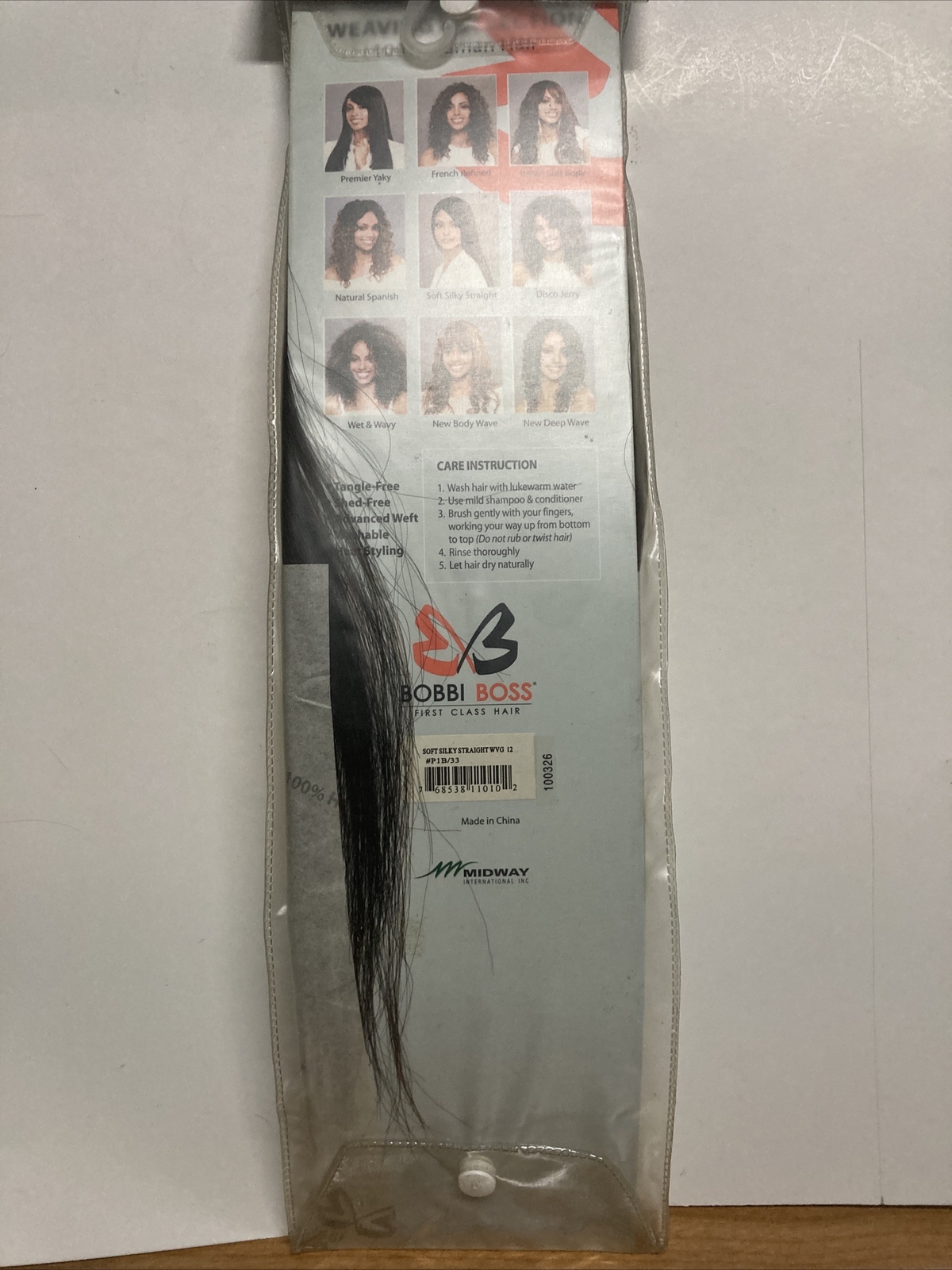 Bobbi Boss 100% Human Hair for Weaving Soft Silky Straight 12″ Color: 1B/33