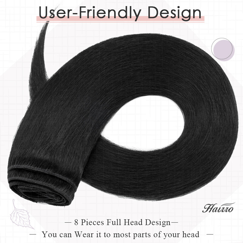 20inch=70g Clip In Hair Extensions 100% Real Remy Human Hair Full Head 8 Pieces