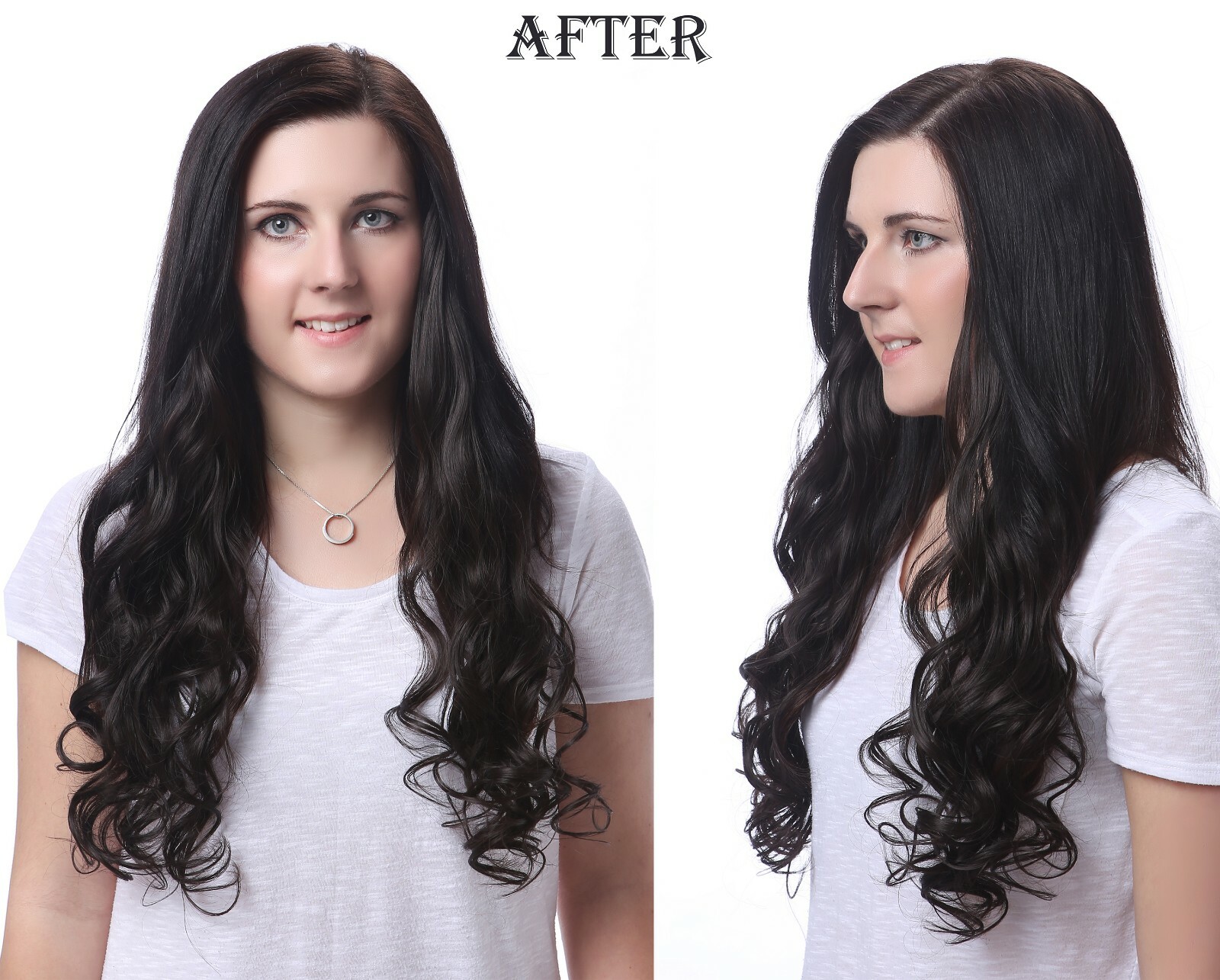 Onedor 20″ Curly Full Head Clip in Synthetic Hair Extensions 7pcs 140g