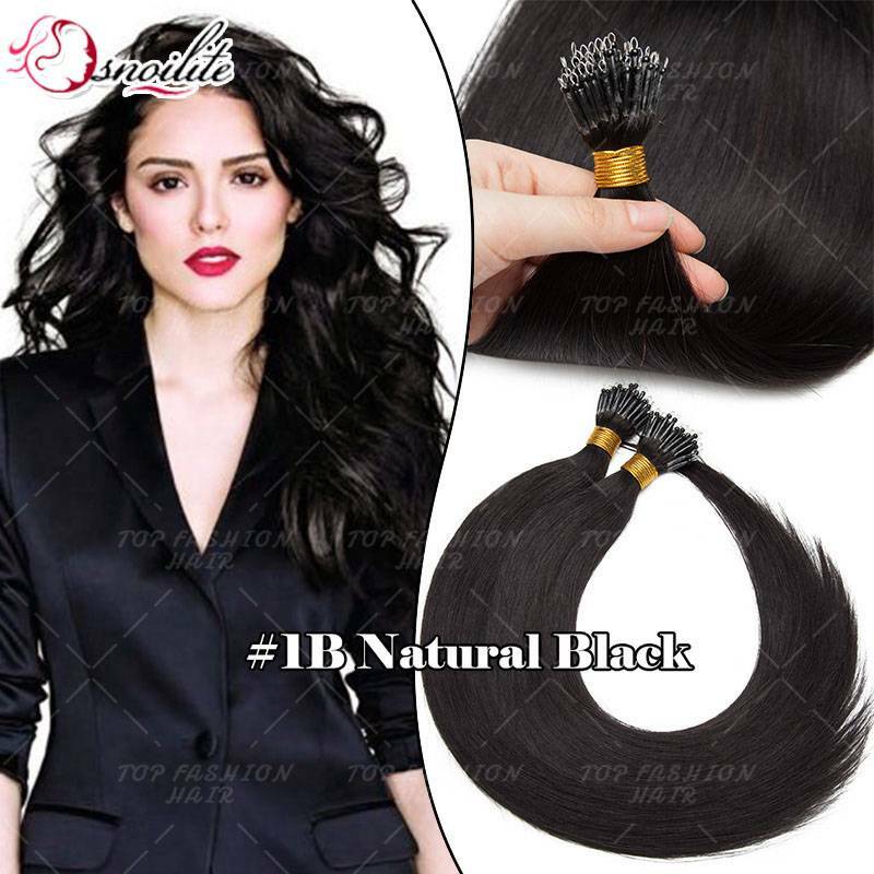 THICK Russian Nano Ring Micro beads Tip 100% Remy Human Hair Extensions 1g/s D02