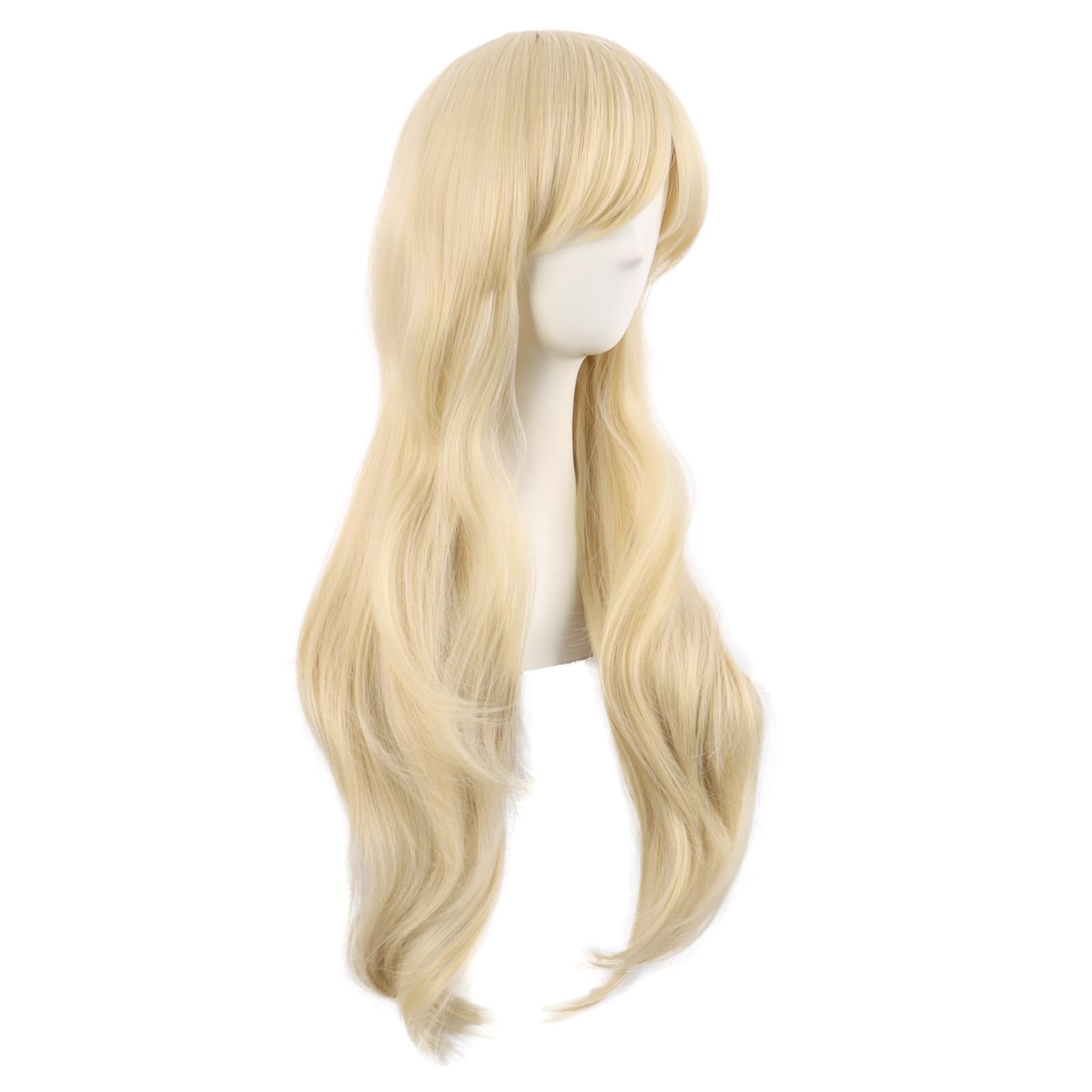 28 Inch/70 cm Women Side Bangs Long Curly Hair Cosplay Synthetic Wig (Mixed B…