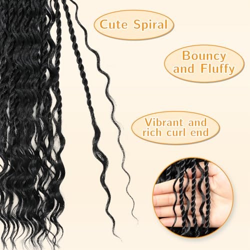 14 Inch Senegalese Twist Crochet Hair with Curly Ends 8 14 Inch (8Packs) 1B#