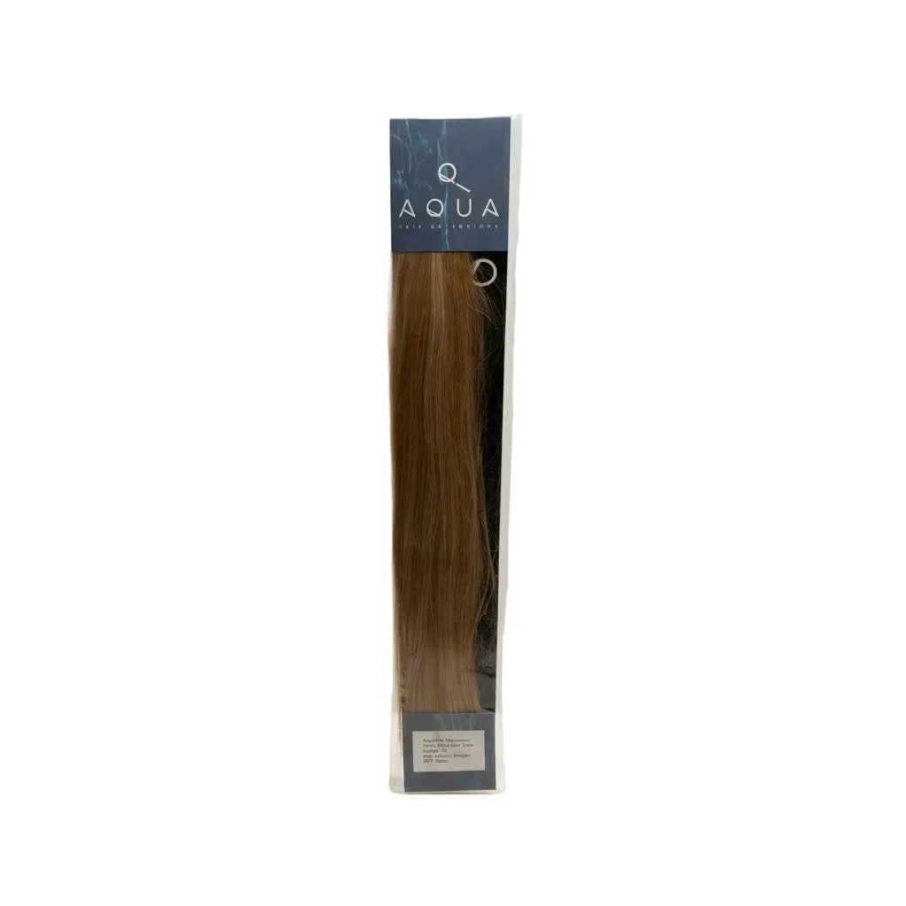 Aqua Tape-In Hair Extensions #8/24 Duo Tone 18 in Straight 10 Pieces