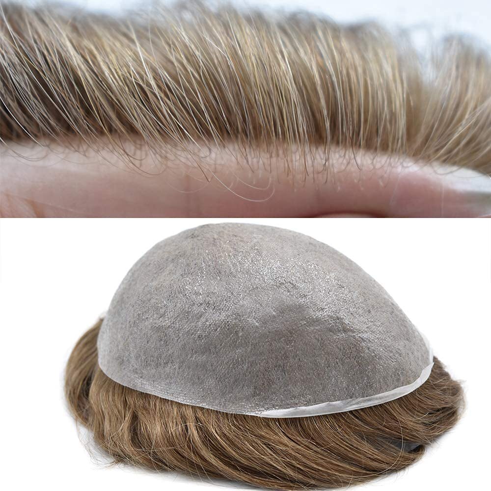 Ultra Thin Skin Mens Toupee Invisible Men Hair Replacement System Discount Price