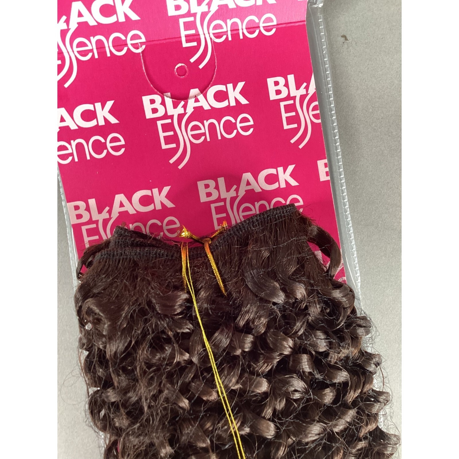 12″ Short Jerry Curl Color #4 Dark Brown Blended Hair Extensions Track Black Es