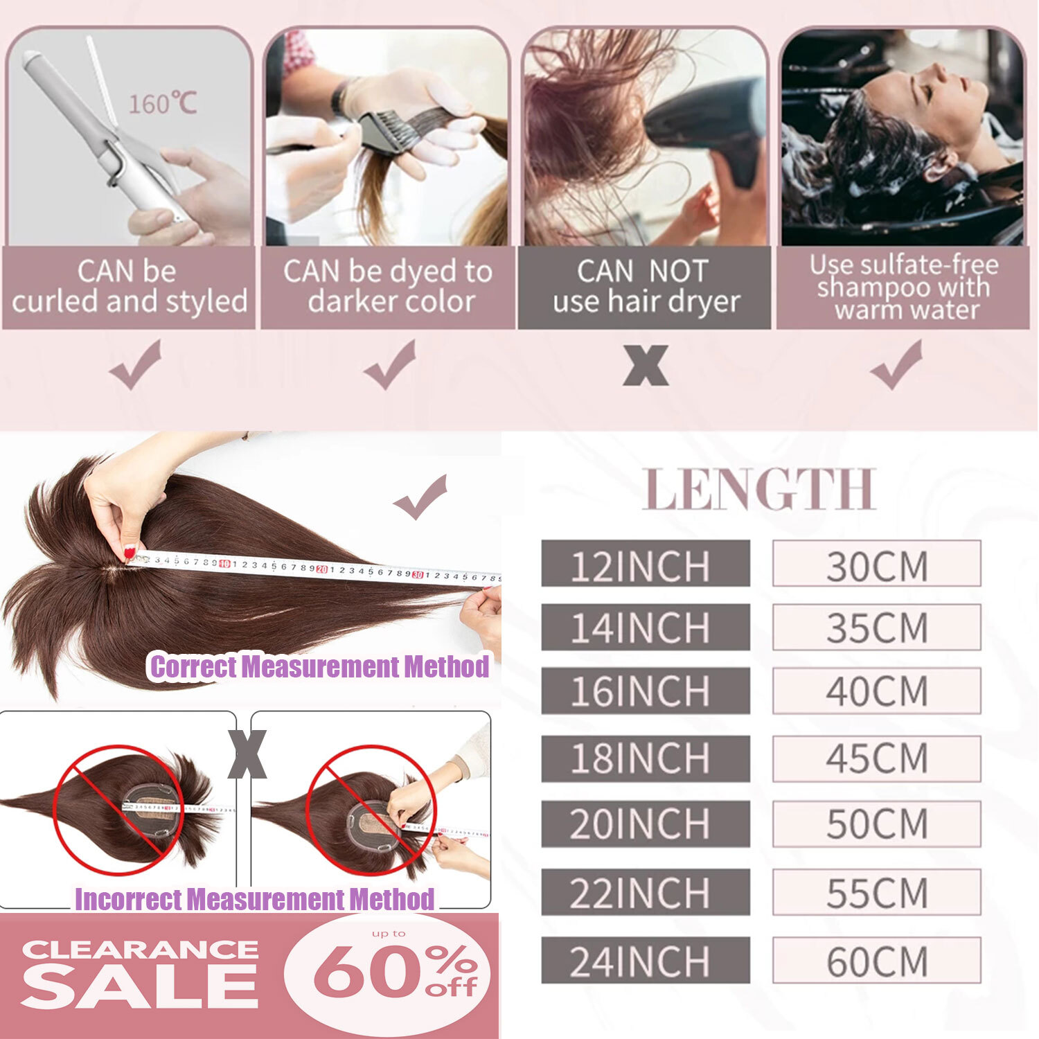 8*10in Lace 100% Real Human Hair Topper Women Clip In Part Top Toupee Hairpieces