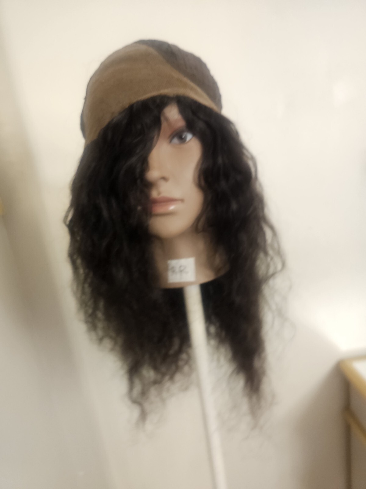 High Quality regular Top Black 24″ Water Wave 150% Virgin Human Hair Lace Wig