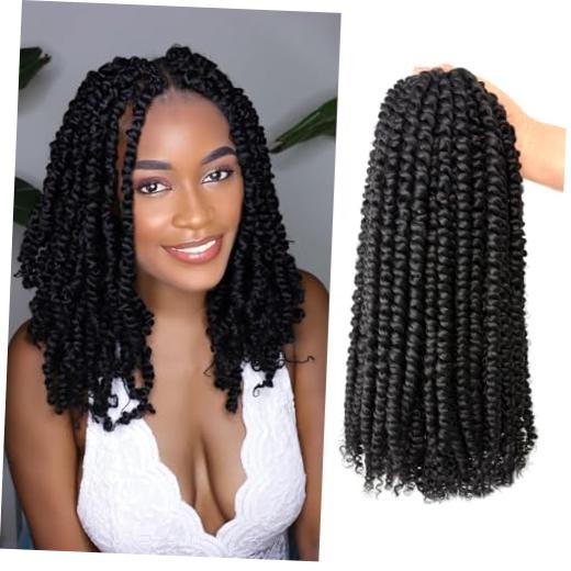 8 Packs Passion Twist Hair Pre Twisted 14 Inch Passion 14 Inch (Pack of 8) 1B