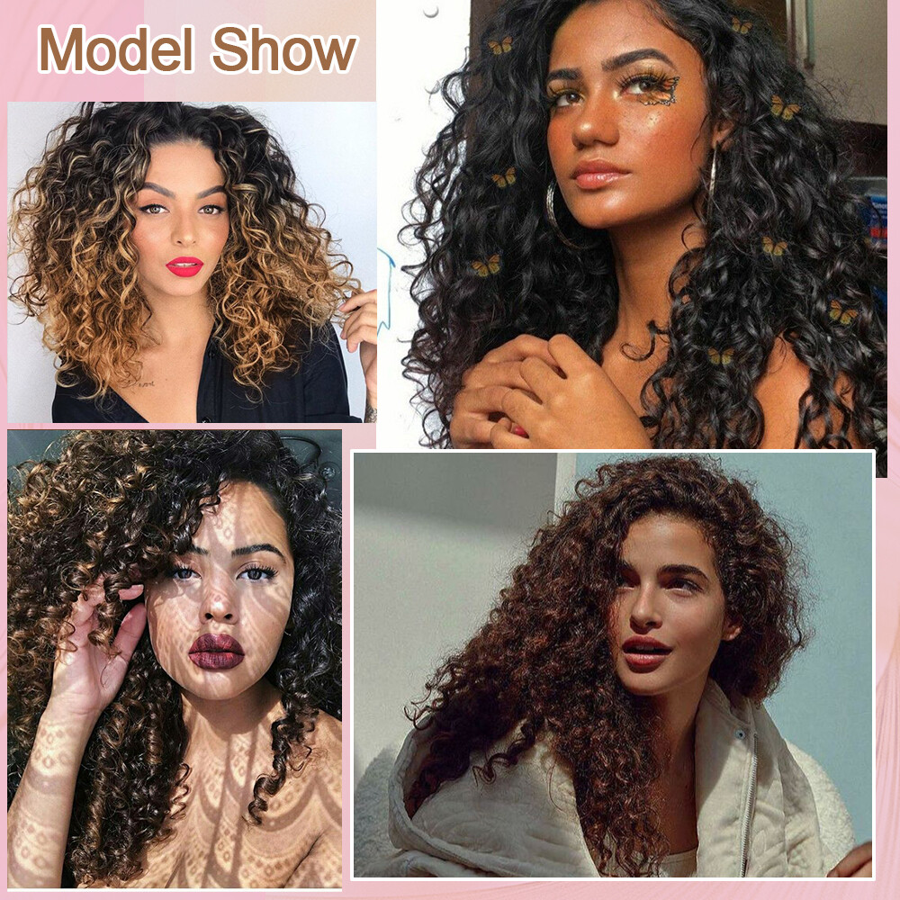 REAL As Human Natural Water Wave Crochet Braids Deep Curly Hair Extensions Soft