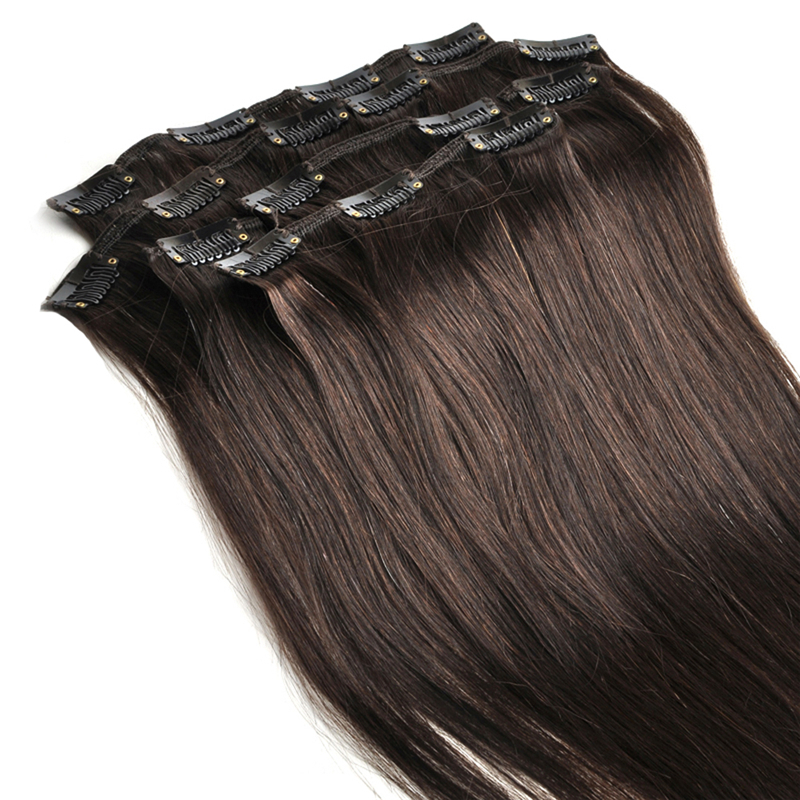 100g 120g 140g 200g full head clip in hair extension 14″ -30″ Remy real hair