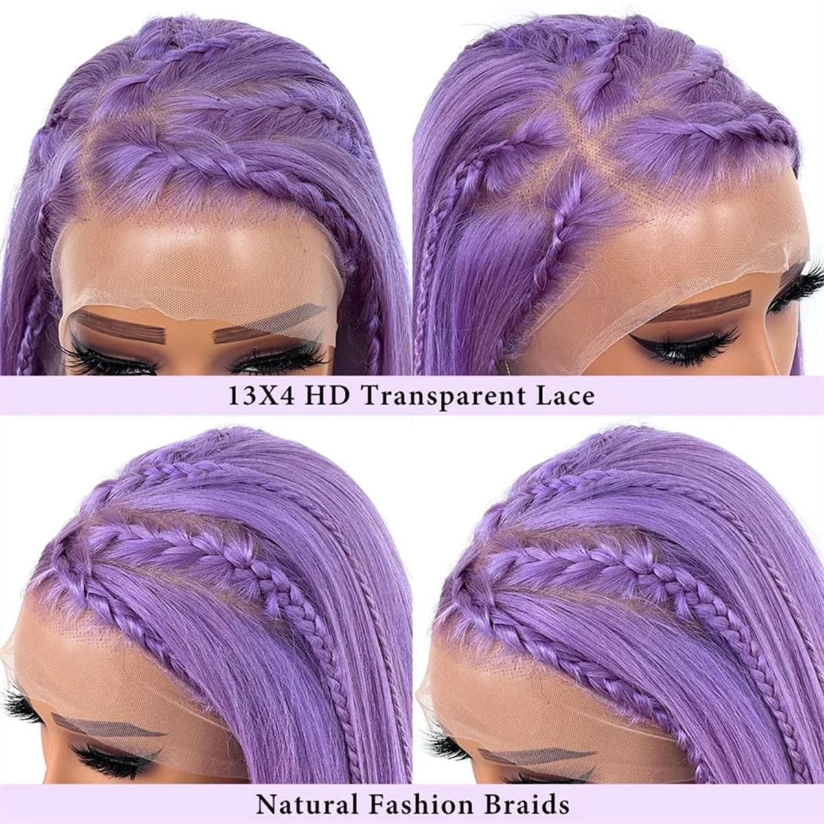 Ubetta Lilac Purple Wig Human Hair 13X6 Lace Front Wigs Human Hair Glueless