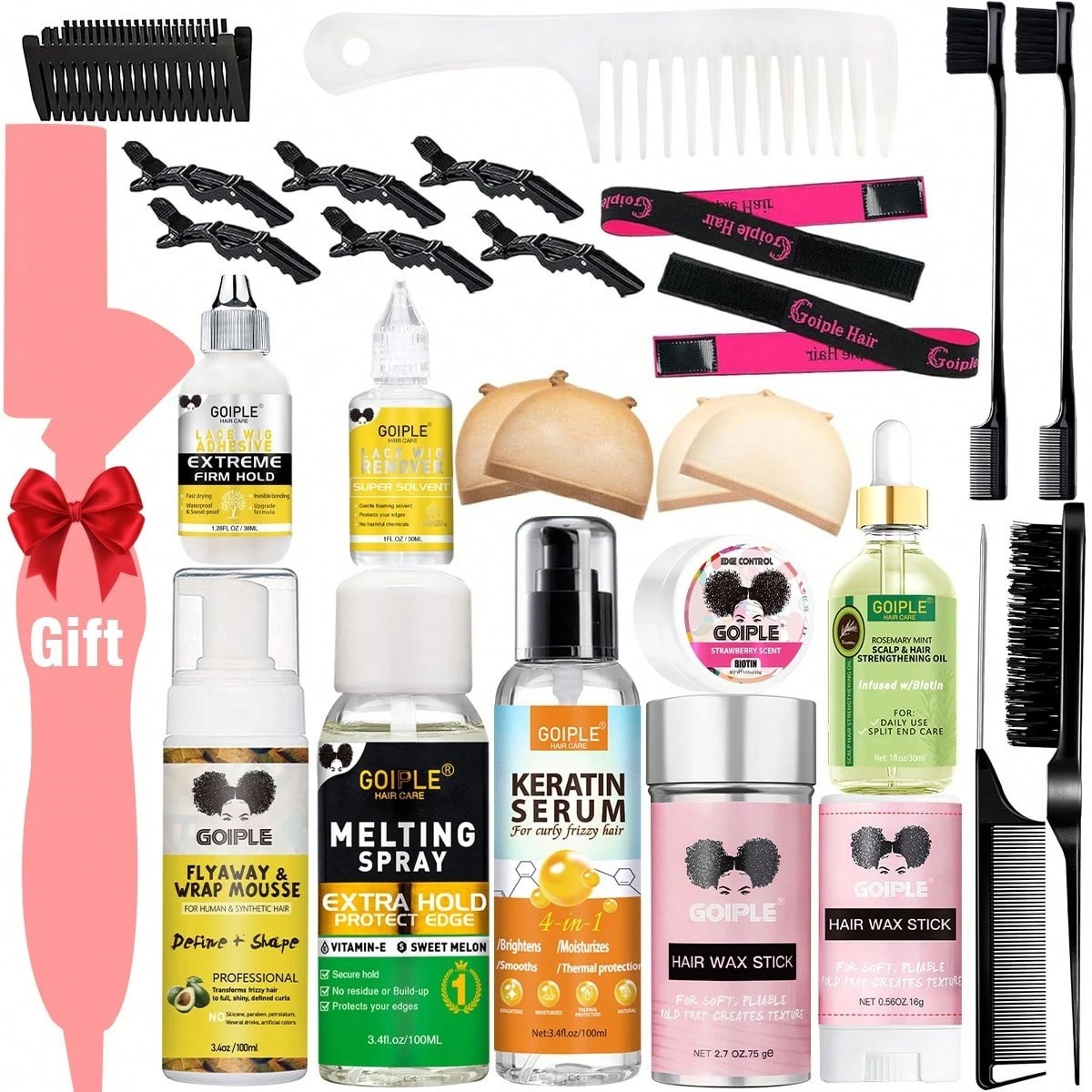 Lace Wig Adhesive Kit with Melting Spray Remover Tools