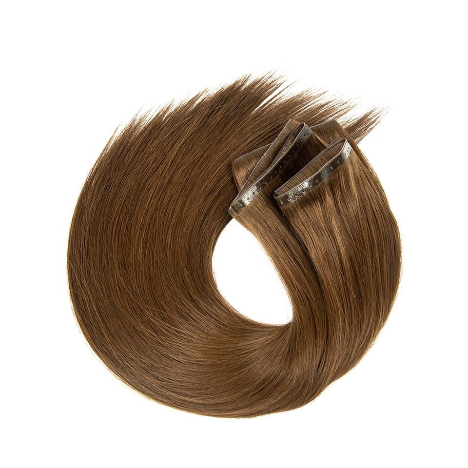 18″22″ Curly Wavy invisible Russian Hole Weft 100% Human Hair Extensions 100g