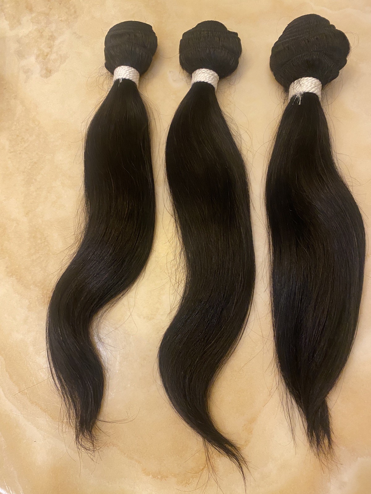 BRAZILIAN NATURAL UPROCESSED 100% HUMAN HAIR EXTENSION 3 BUNDLE “14,”16,”16 INCH