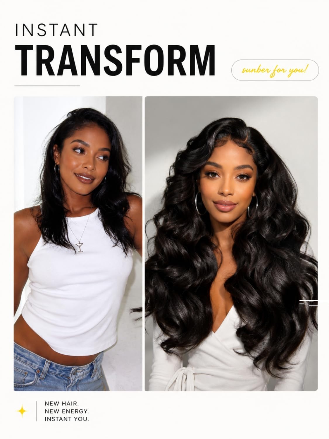 22″ Loose Body Wave Human Hair Wig, Glueless 13×4 HD Lace Front, Pre Plucked, Dr