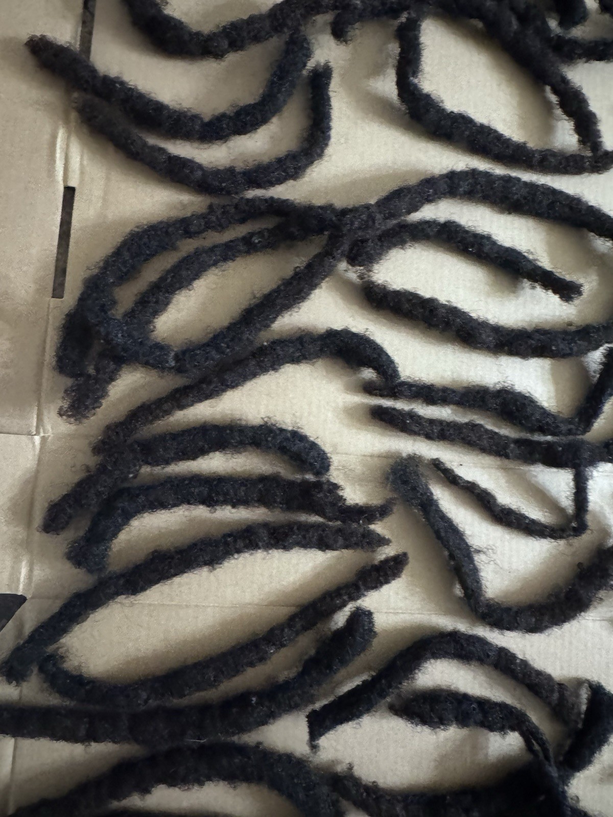 83 real human hair Free Form dreadlocks Black Color 3”-8” Average 6 Inches